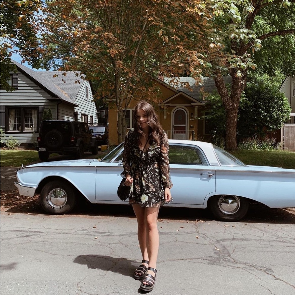 Cute floral light weight wrap dress